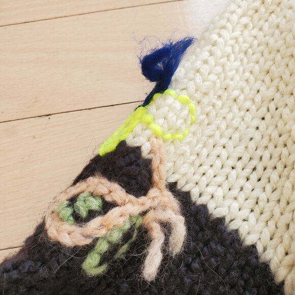 Forte Forte ! Stockist | Le Grand Damier Embroidered Sweater( II/ M) - Picture 7 of 12